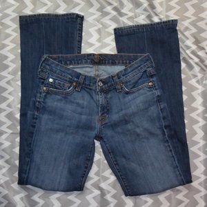 7 For All Mankind Medium Wash Bootcut Jeans, Size 27